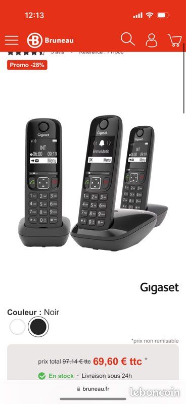 Téléphone fixe x3 (image 1)