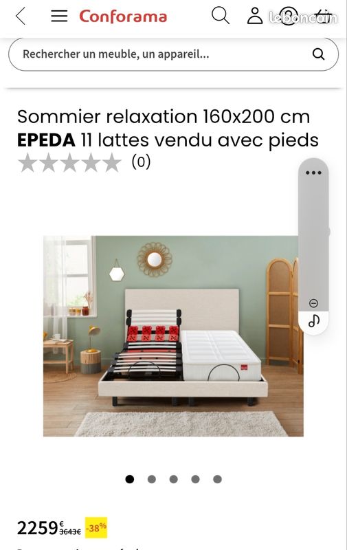 Lit Epeda multipositions électrique confort +++ sommier relaxation (image 15)