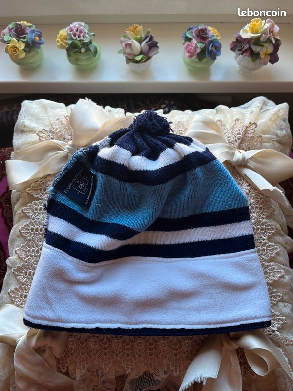 Bonnet Pompon Officiel FFF Équipe De France De Football - Collection Supporter Allez Les Bleus !
