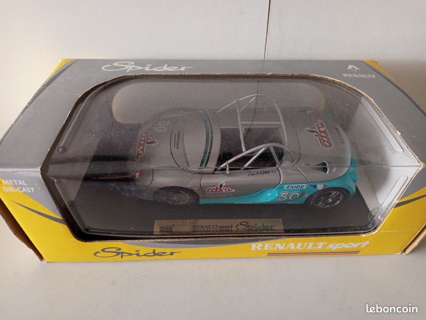 Renault Sport Spider Cabriolet COBRA #50 Gris 1/18 – ANSON 30353 – Miniature Quasi Neuve