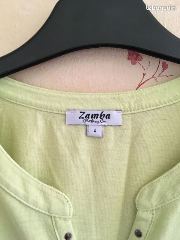 Tee shirt femme anis (image 2)