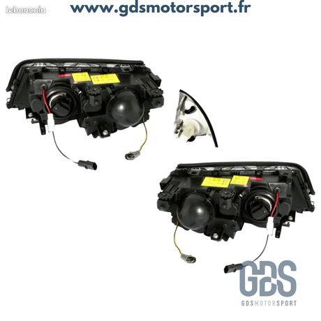 Phares Angel Eyes BMW E46 Phase 1 Berline / Touring Halogène H7/ H7 -  Équipement auto