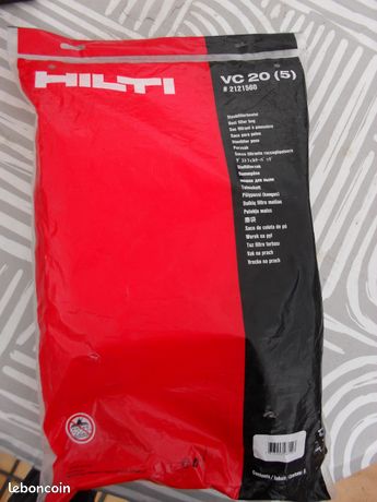 HILTI LOT DE SACS ASPIRATEUR TISSUS VC 20 Ref: 2121560 Bricolage