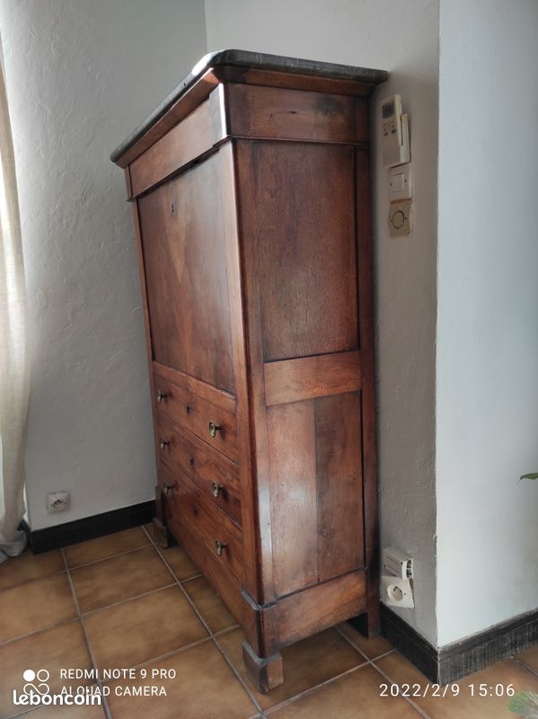 Secrétaire marbre acajou (image 2)