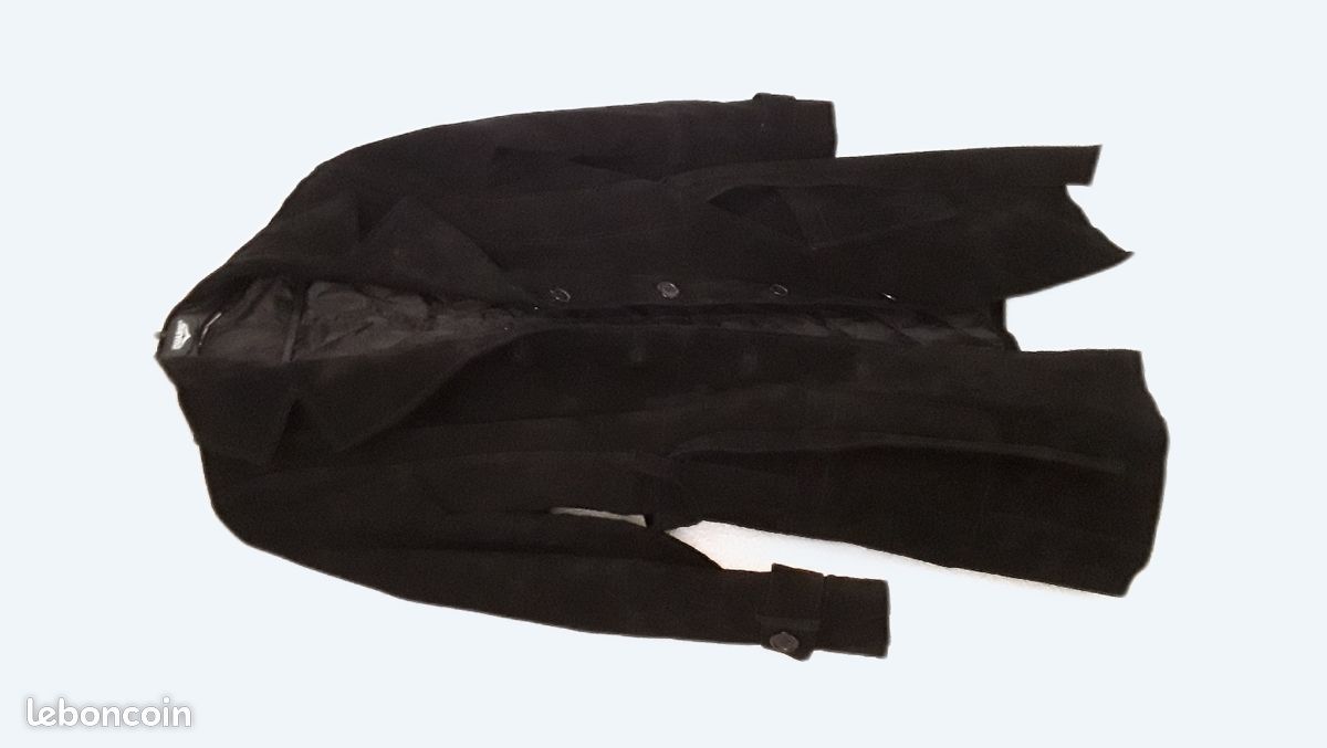 Manteau long noir (image 1)