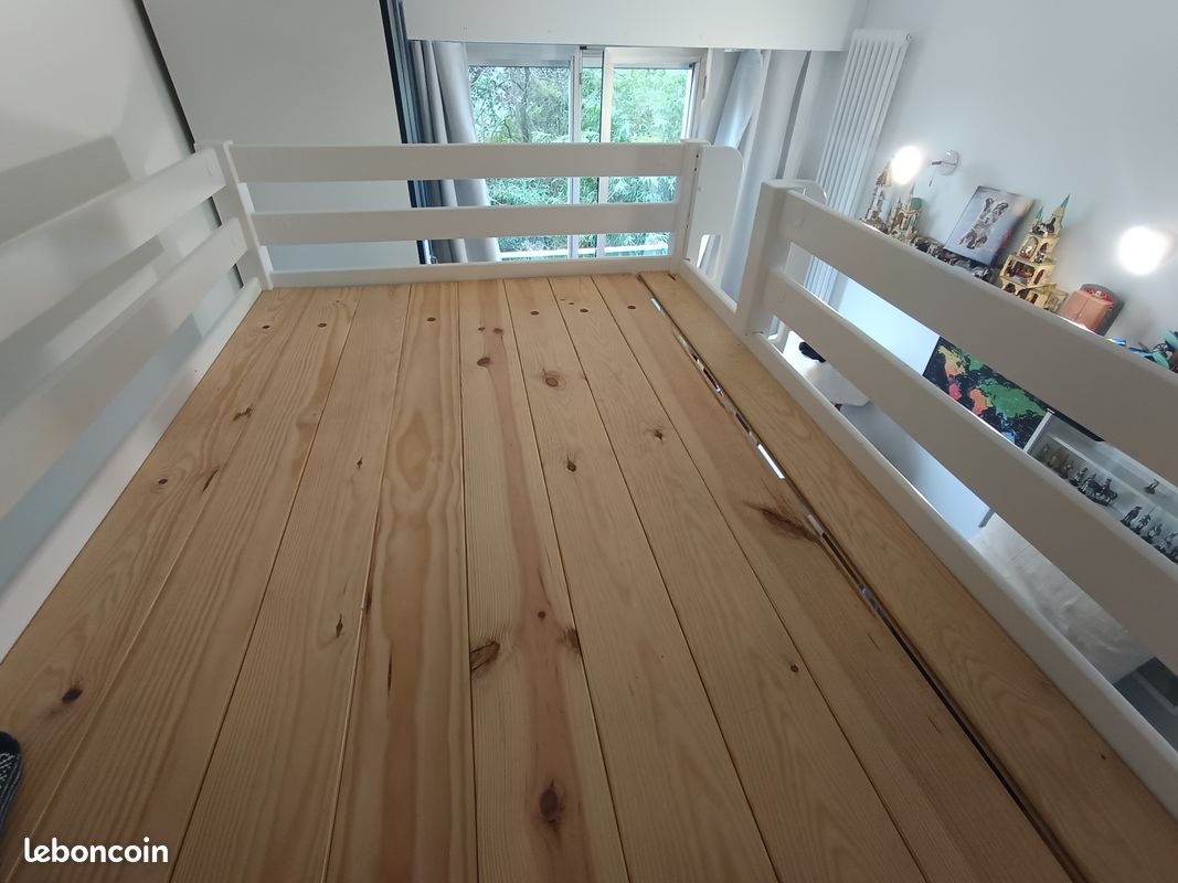Lit mezzanine 120*190 en bois massif (image 2)