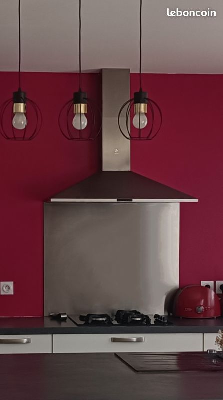 Hotte + crédence inox 90cm (image 2)