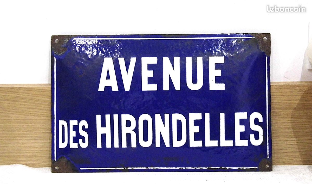 Plaque de porte émaillée Entrée émail orange couleur vive