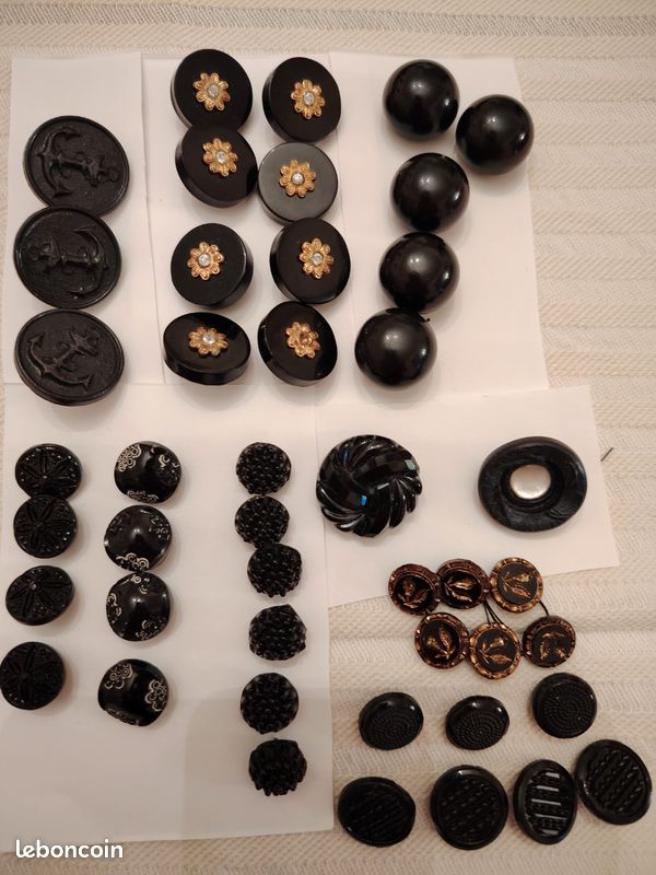 Boutons Anciens Orange Mat - Lot De Mercerie Vintage (1 à 10 Pièces)