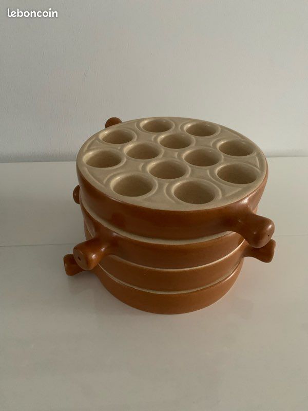 Lot de 4 POÊLONS A ESCARGOTS Intérieur amovible GRÈS