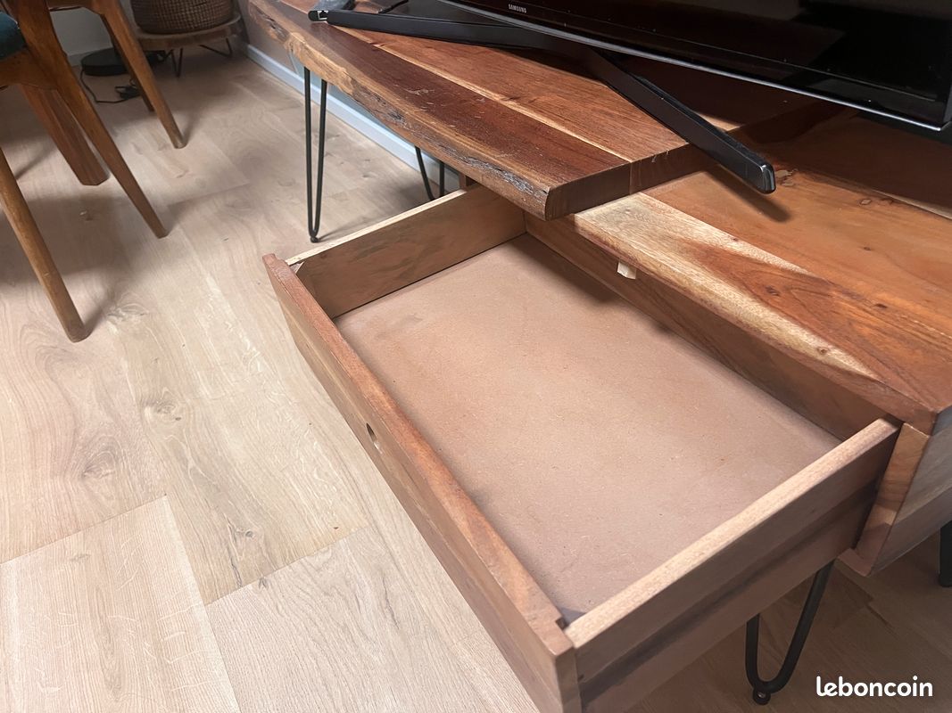Banc- meuble tv bois (image 3)