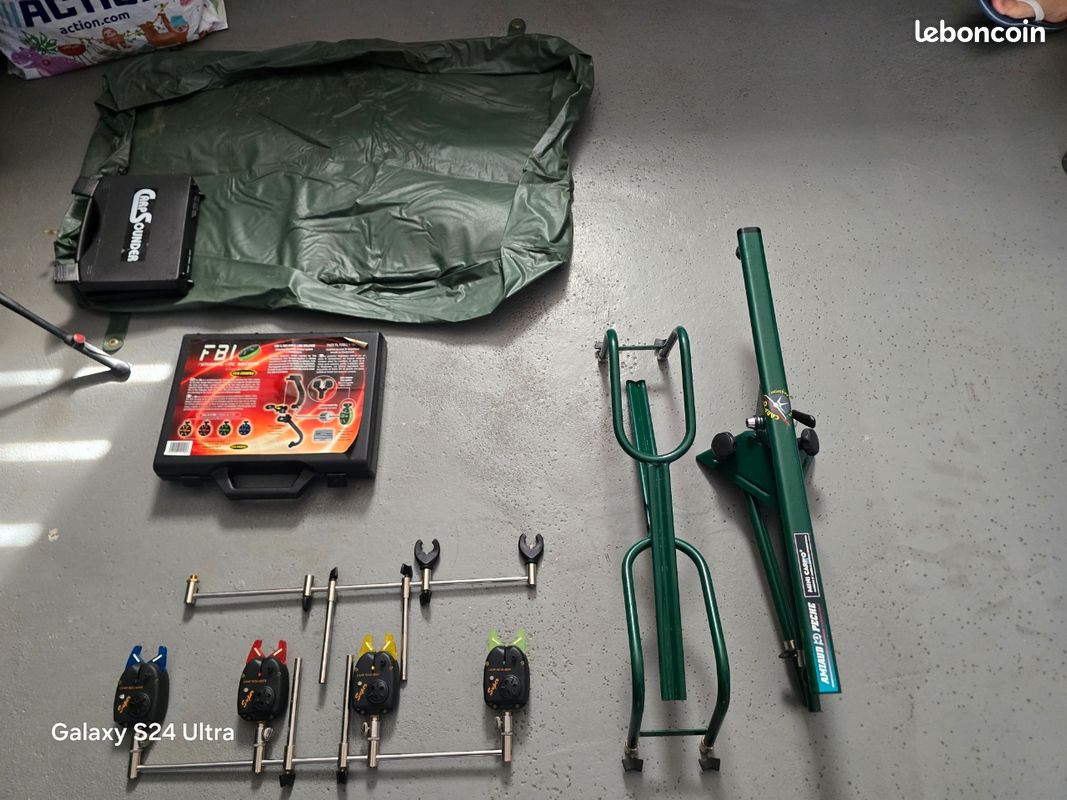 Set Complet Ultra Fishing Carpe – Canne 3,6m, Moulinet 6000, épuisette, Supports, Tapis, Détecteurs, Boîte à Leurres