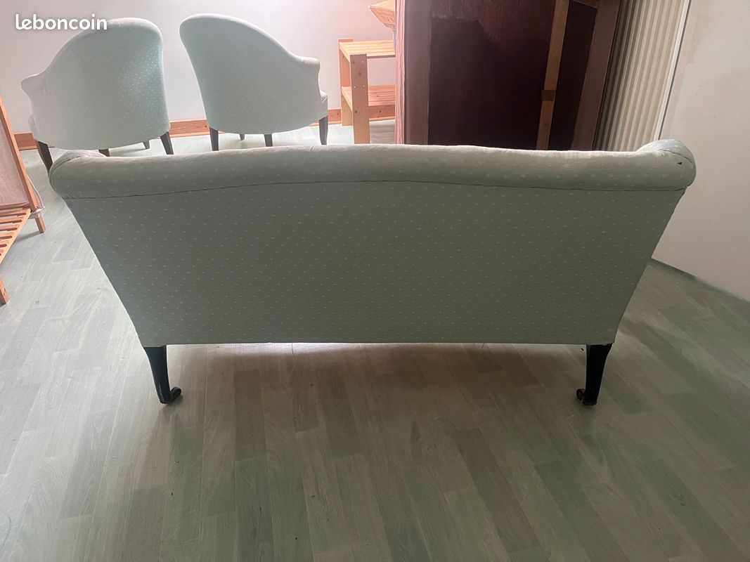 Fauteuils crapaud et banquette style Napoléon 3 (image 6)