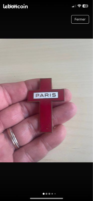 Insigne épingle Croix Rouge Nageur Intermédiaire Vintage émail Bleu 0,5cm