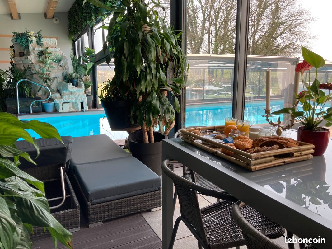 Séjours romantiques chambre d'hôtes déesse : Piscine couverte chauffée et SPA (image 6)