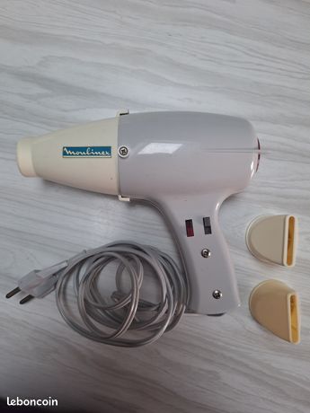 Sèche-cheveux Moulinex Vintage 700 Watts Années 70 - 2 Vitesses - Fonctionnel - Occasion