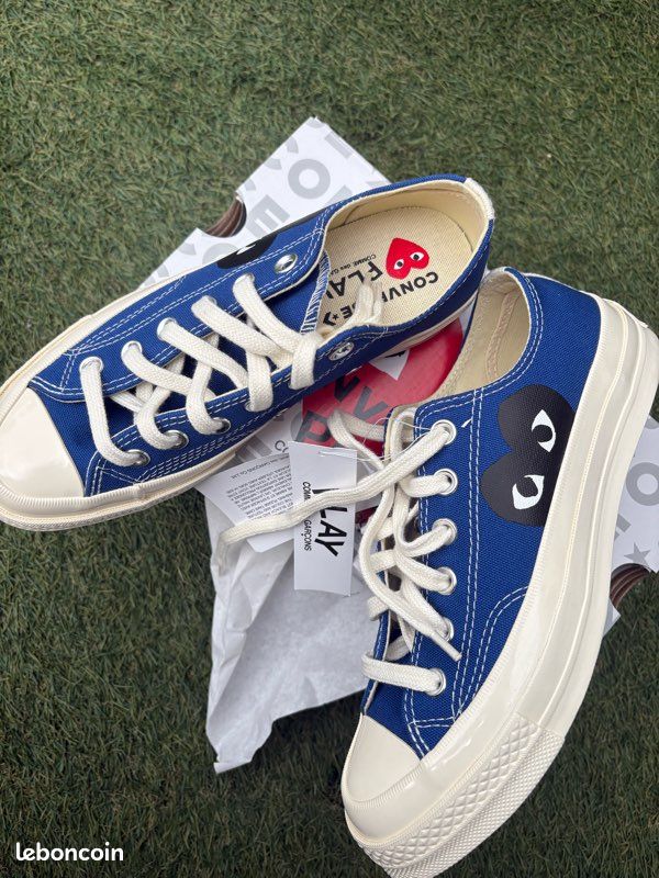 Converse x Comme des Garçons PLAY – Bleu vif – Taille 37,5