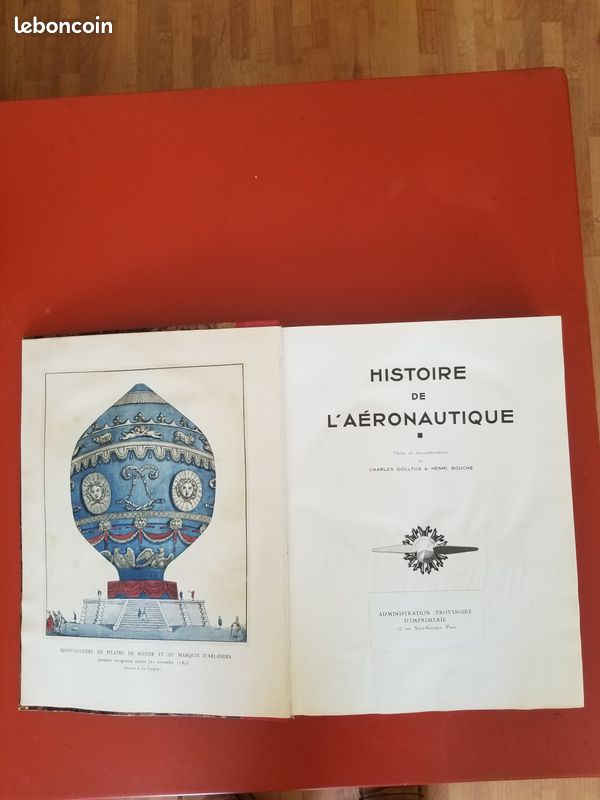 « histoire de l’aeronautique » / collection des grands ouvrages de « l’illustration » / ed.adm. Provisoire d’imprimerie saint-georges 1942 (image 6)