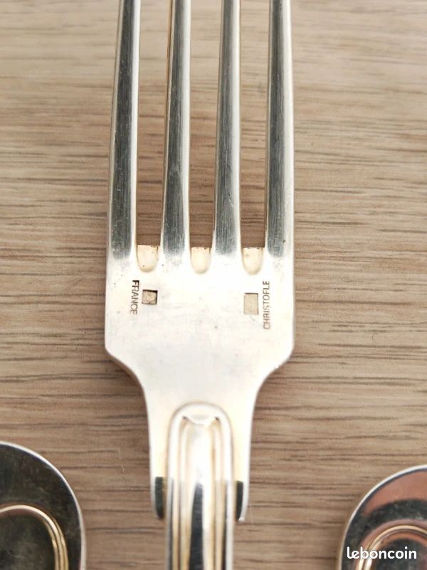 6 FOURCHETTES À Huîtres en Métal Argenté Christofle modèle Chinon 14,5cm EUR 60,00 - FR