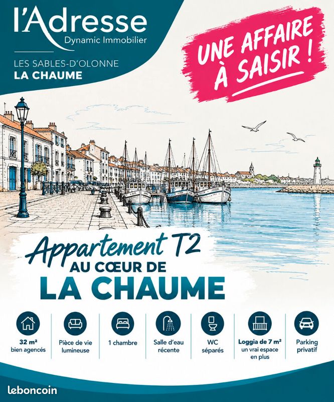 Appartement 2 pièces 32 m² · aux Sables-d'Olonne · 32 m² · 110 000 €