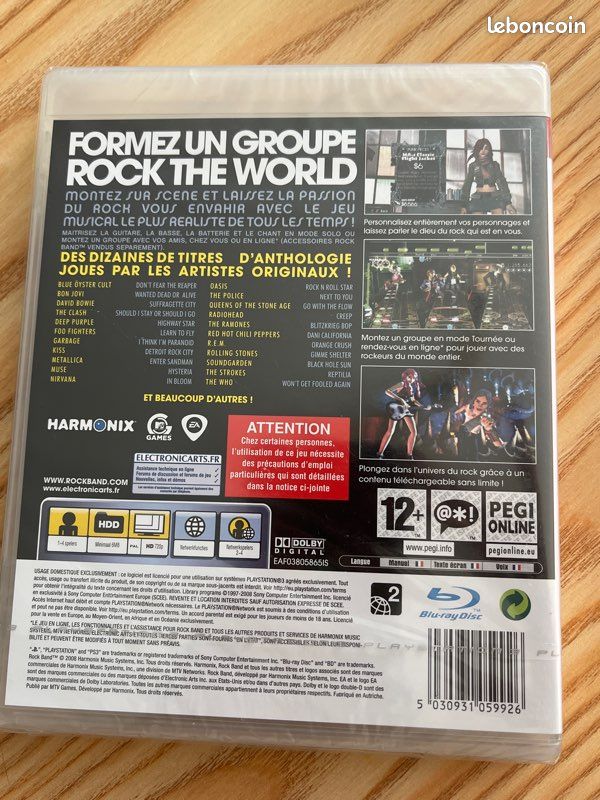 LEGO ROCK BAND / SONY PS3 / NEUF SOUS BLISTER D'ORIGINE / VERSION FRANÇAISE