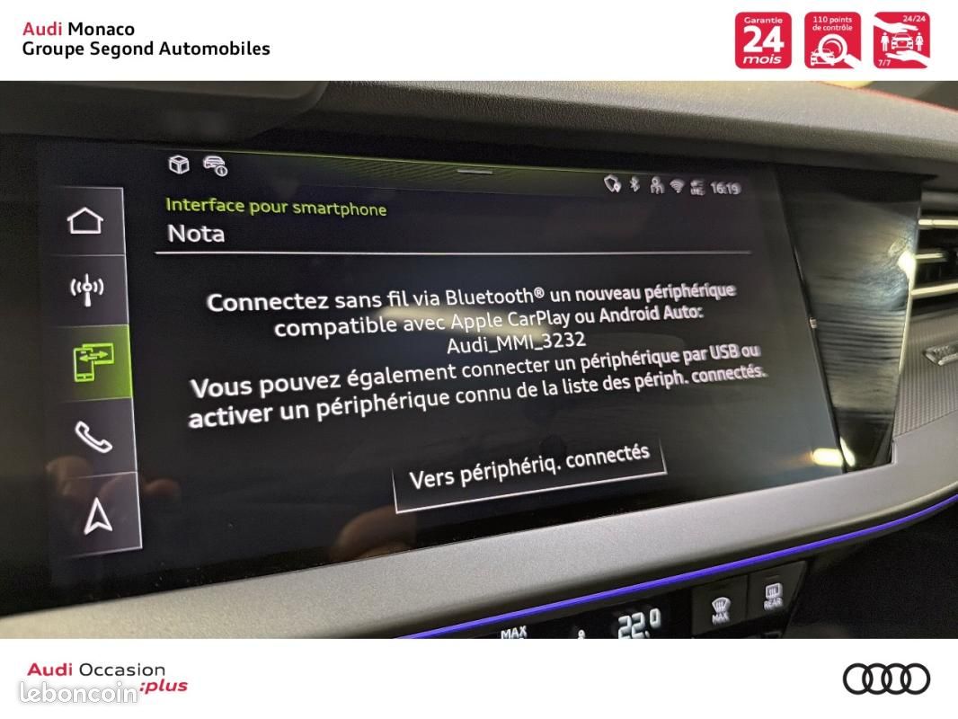 Audi A3 sportback TFSI e Hybride rechargeable 272 S tronic 6 S line (image 16)
