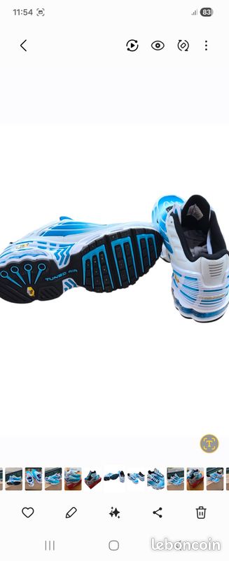 Nike Tn plus homme bleu blanc Chaussures