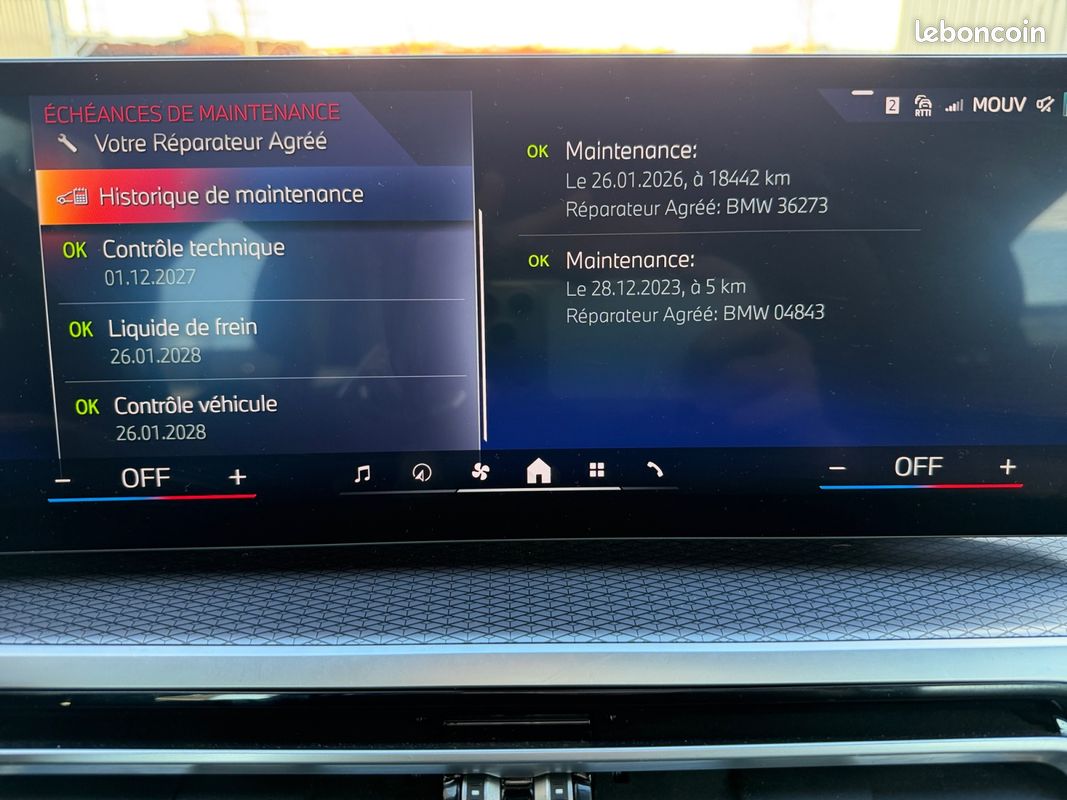 BMW SERIE GRAN COUPE I4 EDRIVE 35 M SPORT BA 286Ch Garantie 12 mois (image 15)
