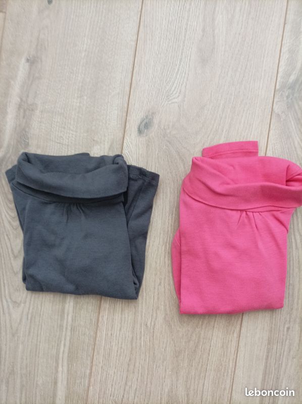 Lot de 2 sous-pulls fille Vertbaudet 4 ans / LA91 (image 1)