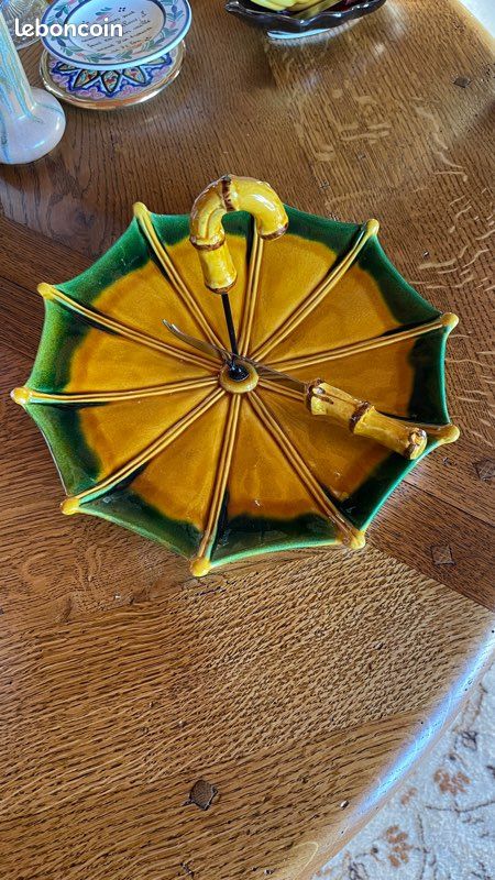 Plateau à fromages parapluie vintage Vallauris (image 1)