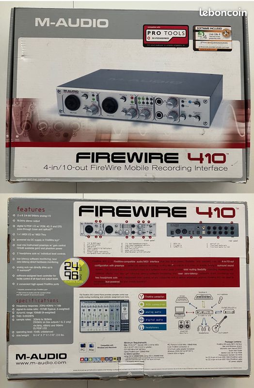 Interface Audio M-Audio FireWire 410 - Instruments de musique