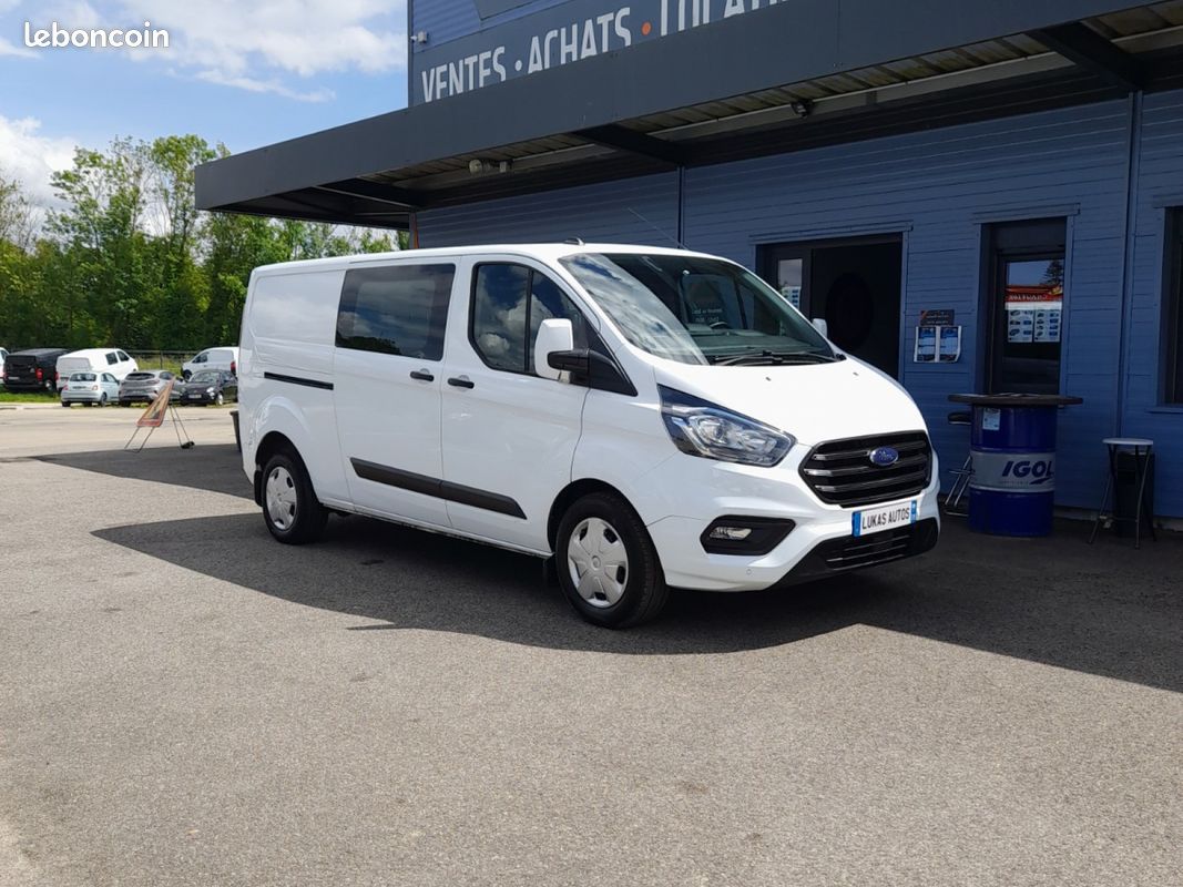 Ford transit custom cabine approfondie 6 places l2h1 130cv trend business prix 18000 euros ht (image 1)