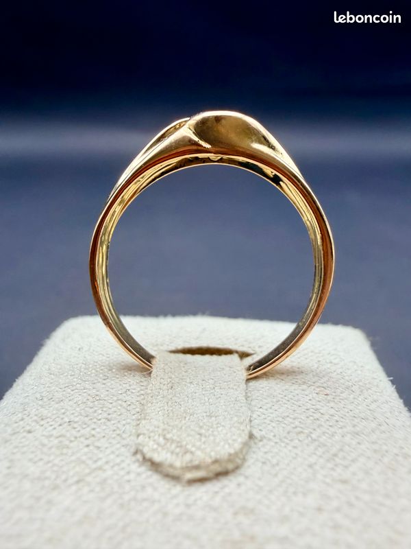 Bague au diamant serti clos – Or 18 carats (750‰) (image 4)