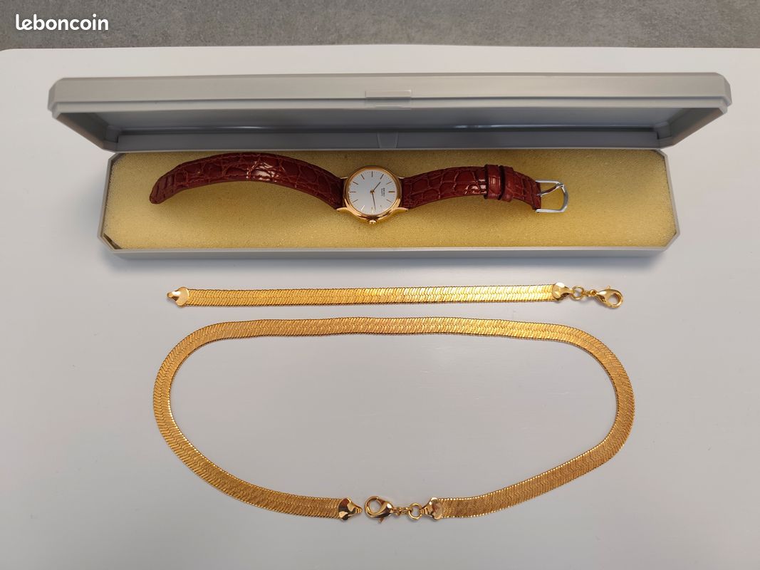 Montre femme seiko quartz vintage et un lot de bijoux fantaisie avec 2 ecrins (image 3)