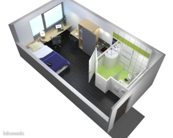 Studio 1 pièce 18 m²