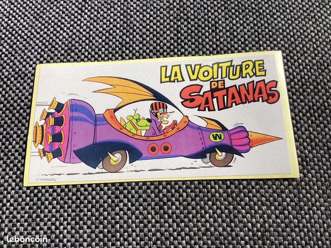 Sticker autocollant carte vignette la voiture de Satanas et Diabolo ...