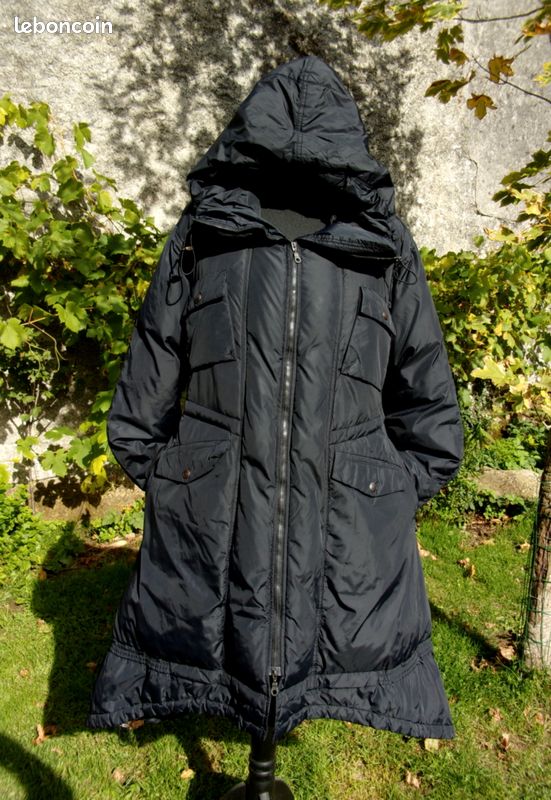 Manteau Doudoune Noir Marithé Et François Girbaud – Taille 38 – Style Vintage – Occasion Très Bon état