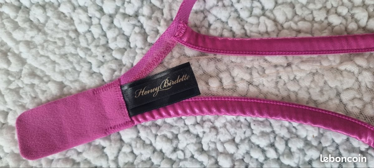 Ensemble Lingerie Honey Birdette Kukuro 34B Rose - Soutien-gorge, Culotte, Bretelles