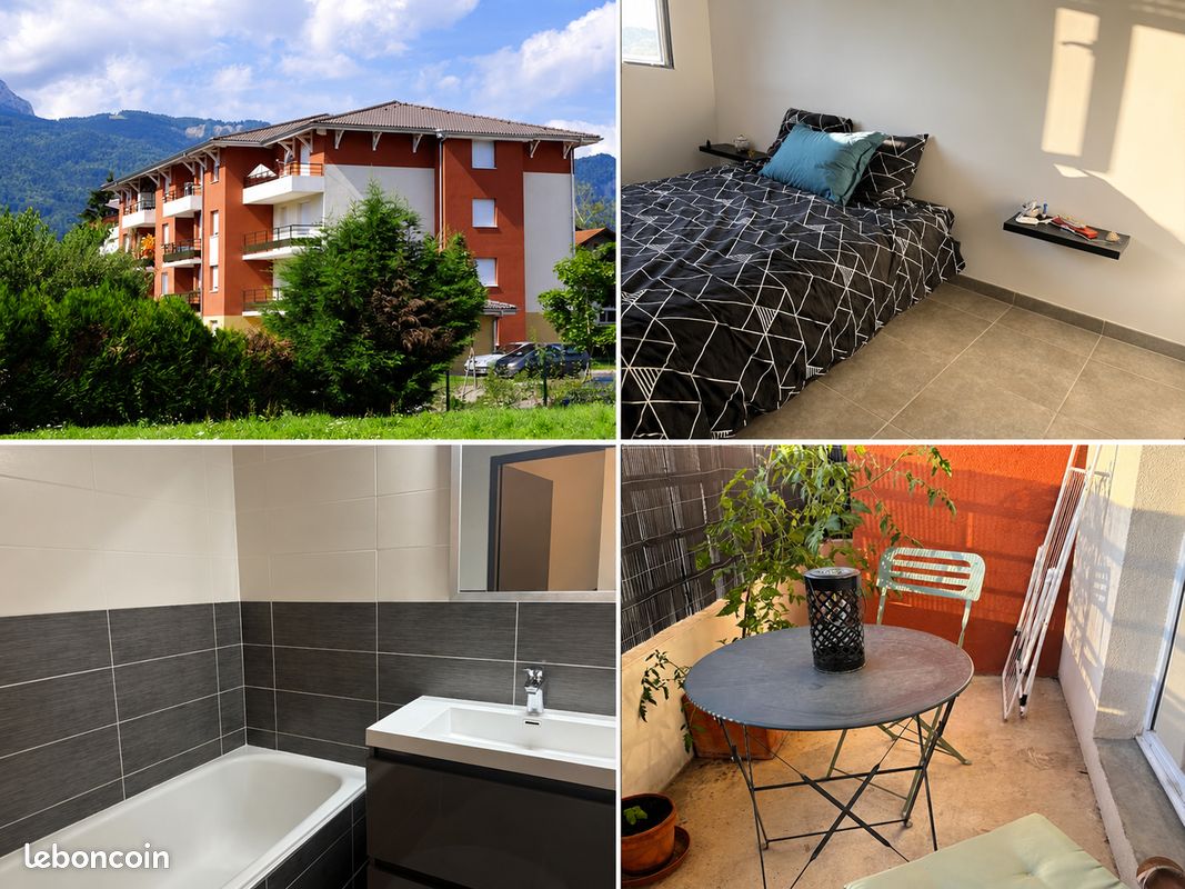 T2 meublé 48m² – Dernier étage, balcon et parking – Cluses (image 3)