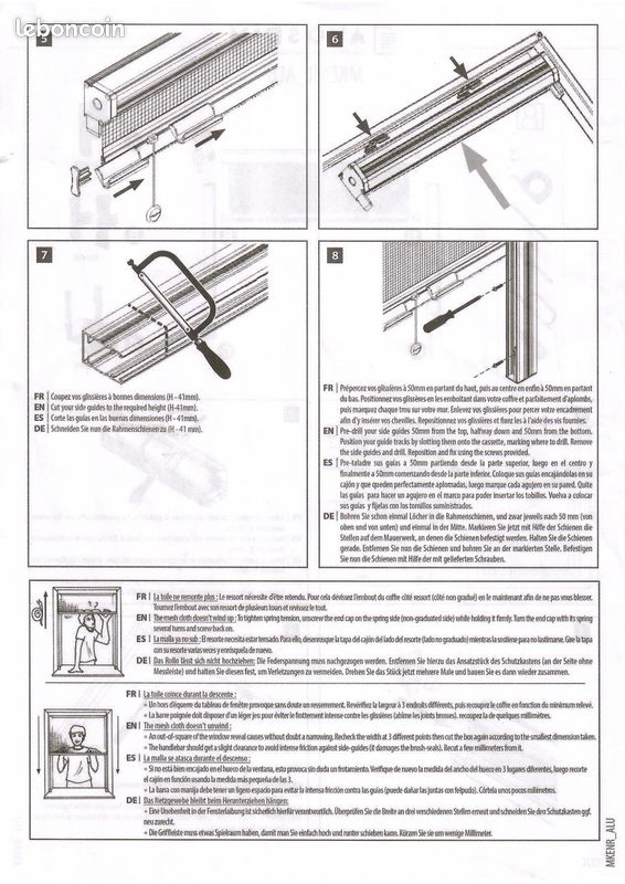 Store moustiquaire alu recoupable (image 3)