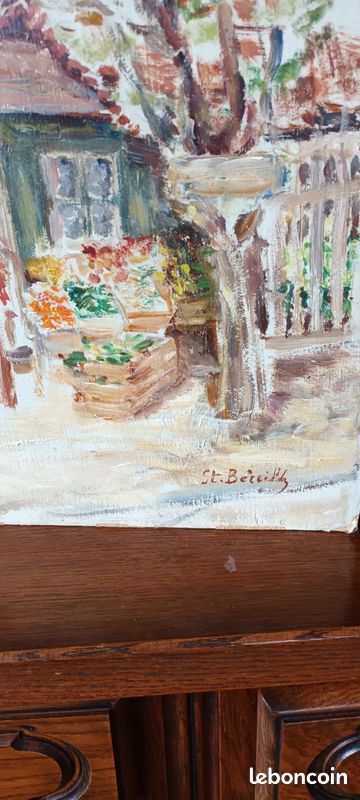 Huile sur carton "paysage d'automne" (image 2)