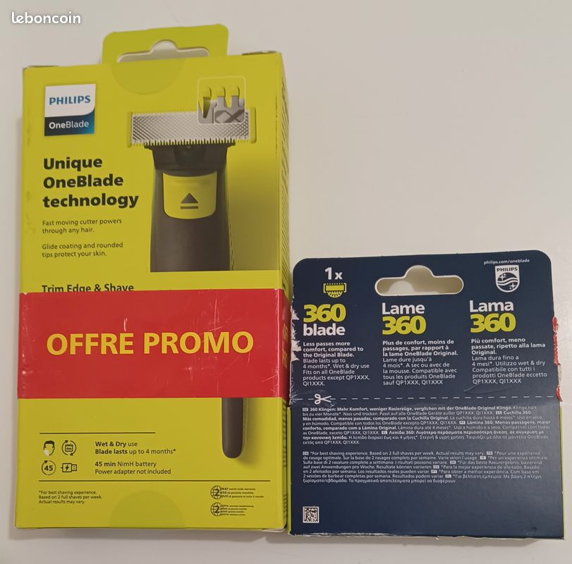 Lot De 3 Lames De Rechange Neuves Pour Philips One Blade - Référence Standard