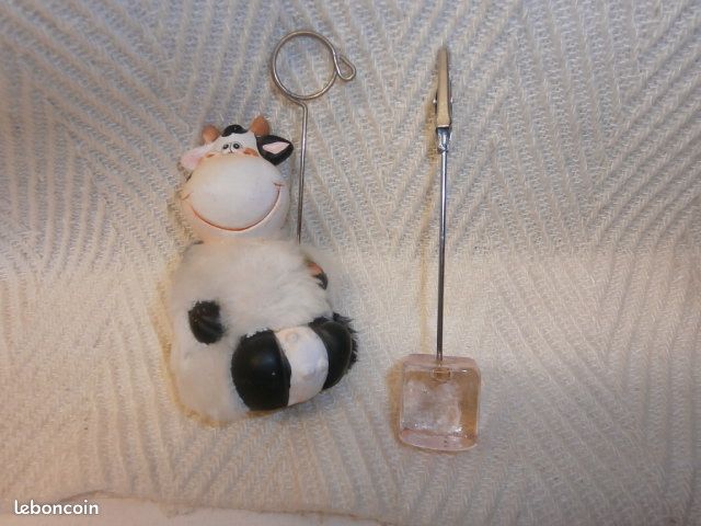 2 Portes photos en forme de cube transparent et une vache (image 1)