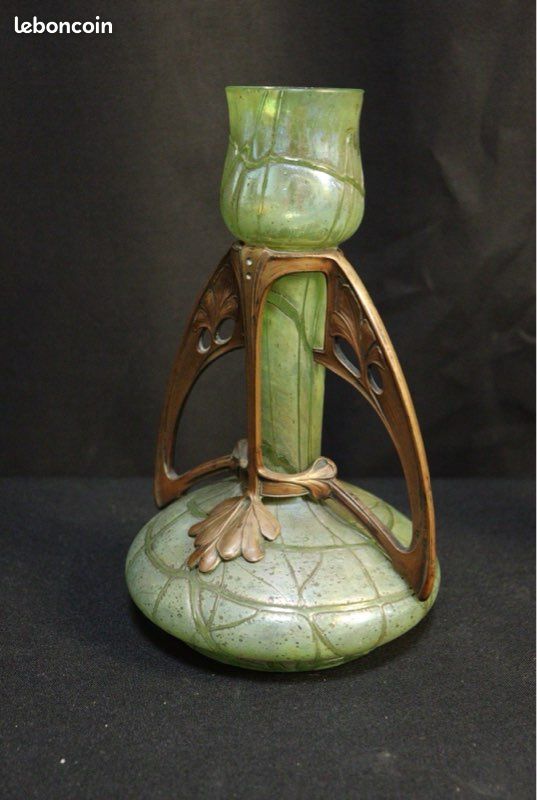 Johann LOETZ (1848 - 1933) Vase soliflore à long col en verre❗️RARE❗️ (image 1)
