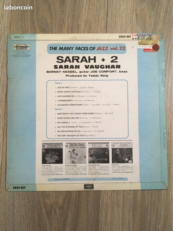 33 tours Sarah Vaughan (image 2)