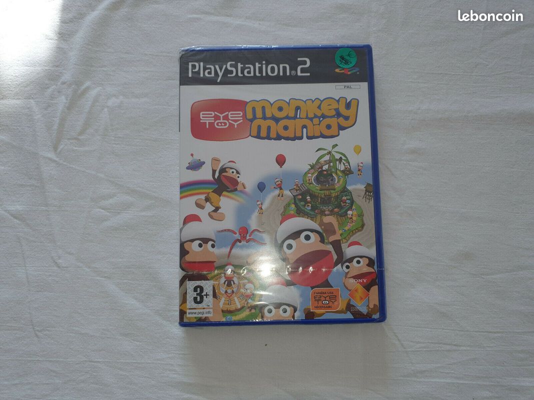 EYE TOY MONKEY MANIA un peu déchiré sony ps2 playstation 2 neuf sous blister (image 1)