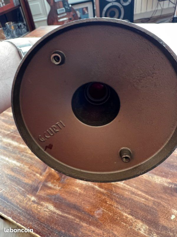 Lanterne funéraire en bronze et verre signée G. Curti (image 3)
