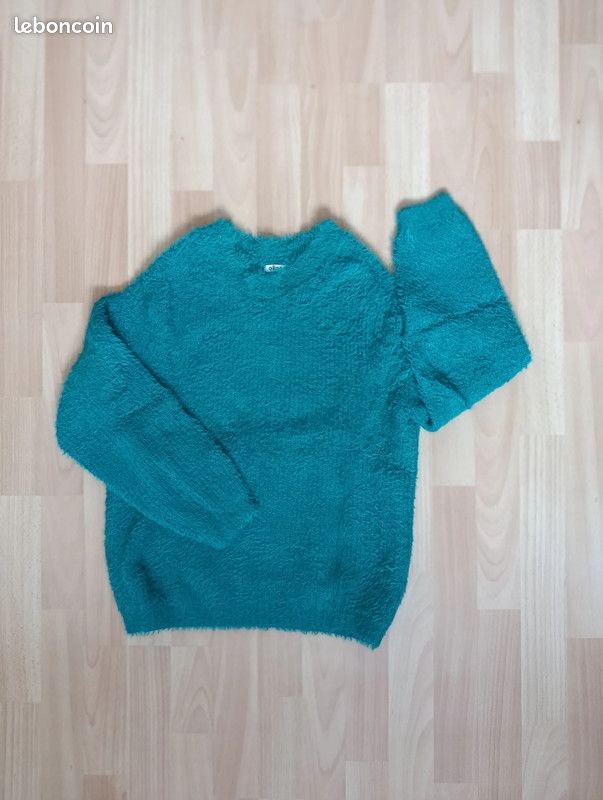 Pull vert émeraude tout doux Vêtements