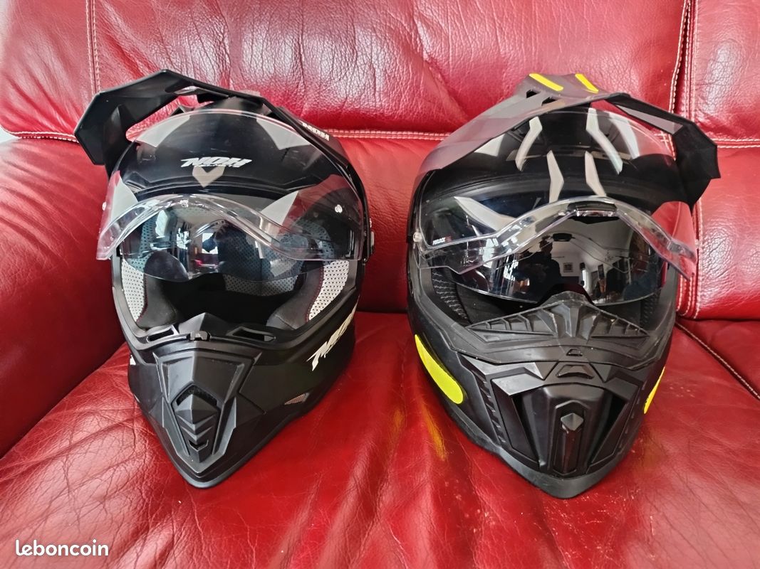 2 casques enduro intégrales État Neuf taille XL=61-62, 1:LS2Exporer, 1: Nox, équipé de visière solaire et visière traditionnelle (image 1)