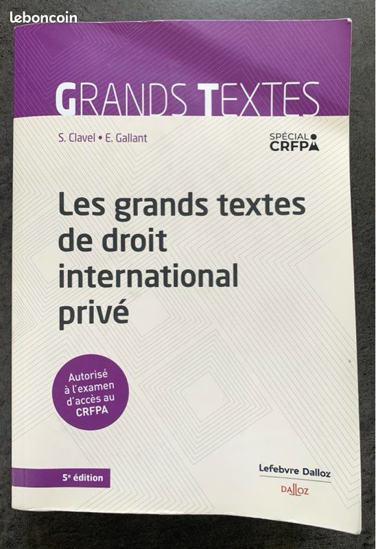 Les grands textes de droit international privé (image 1)